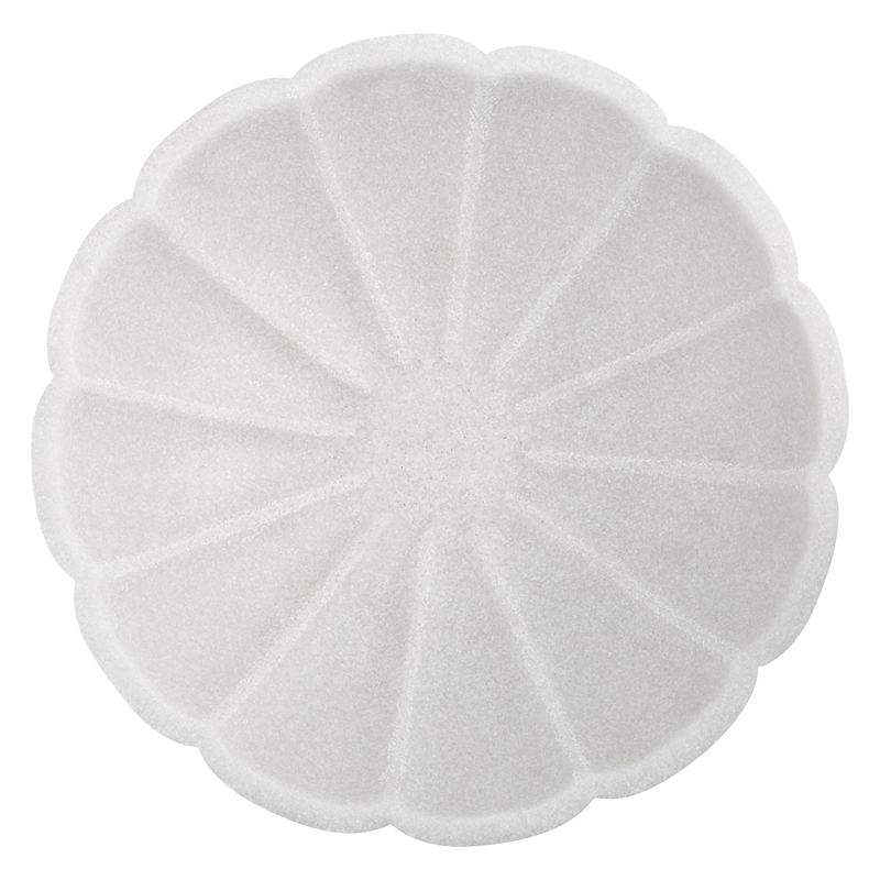 Uttermost Petal Contemporary Style Ricestone Bowl in White Finish