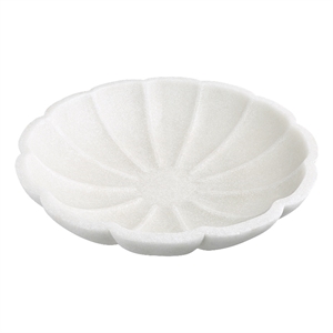 Uttermost Petal Contemporary Style Ricestone Bowl in White Finish