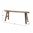 Uttermost Paddock Farmhouse Pine Wood Bench in Natural Finish