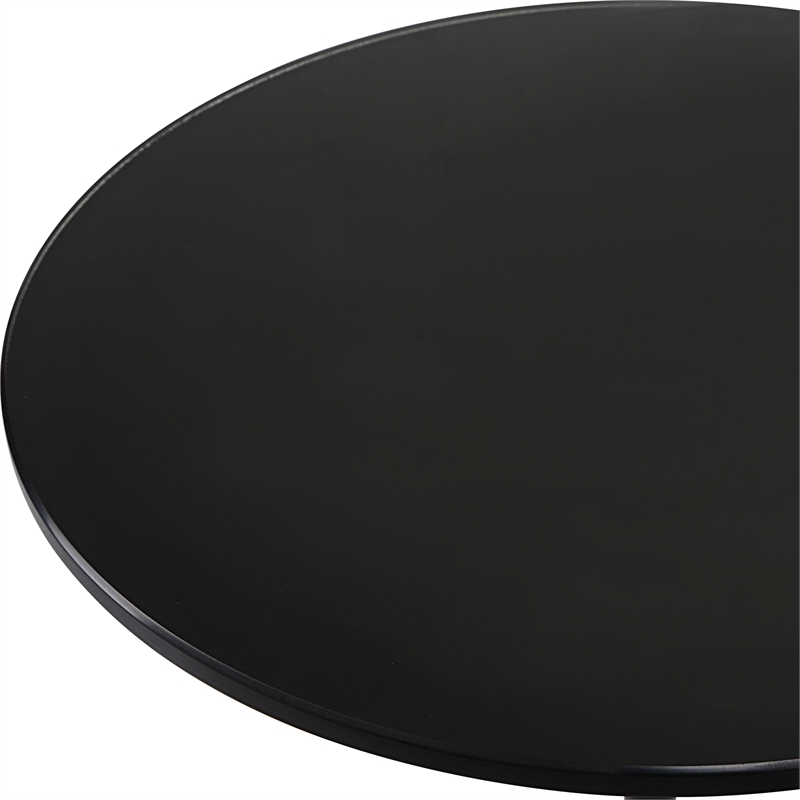 Uttermost Spector Contemporary Iron Metal Accent Table in Black/Brass