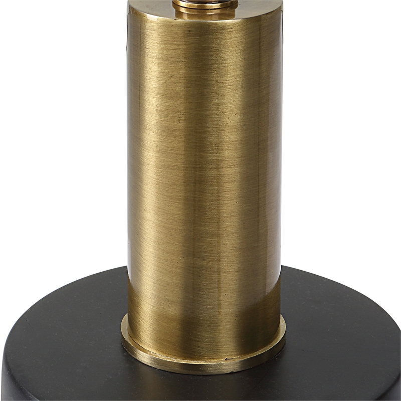 Uttermost Spector Contemporary Iron Metal Accent Table in Black/Brass