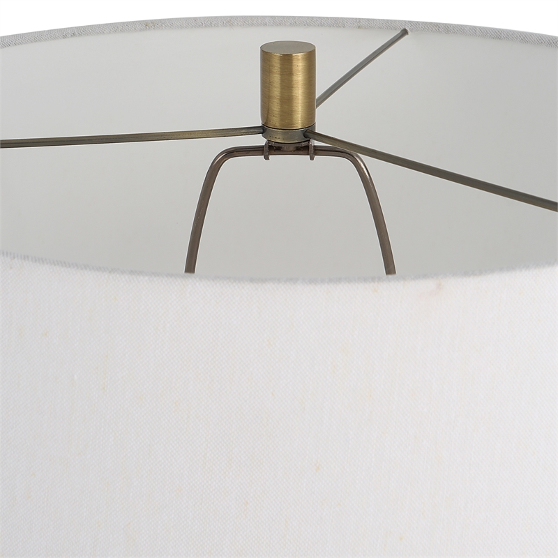 Uttermost Miraz Contemporary Iron and Marble Floor Lamp in Black Finish