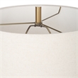 Uttermost Marille Transitional Rice Resin and Iron Metal Table Lamp in White