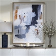 Uttermost Variant Linen and Pine Wood Abstract Framed Print in Blue/Orange/White