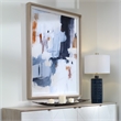 Uttermost Variant Linen and Pine Wood Abstract Framed Print in Blue/Orange/White