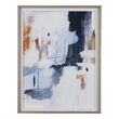 Uttermost Variant Linen and Pine Wood Abstract Framed Print in Blue/Orange/White