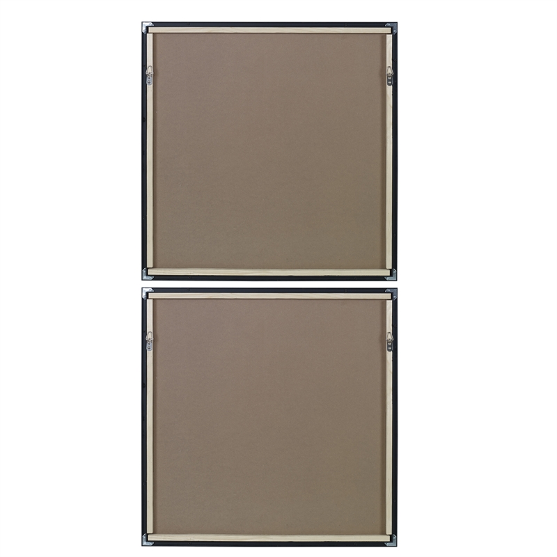 Uttermost Vivacious Metal Abstract Framed Prints in Multi-Color (Set of 2)