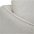 Uttermost Corben Farmhouse Wood and Fabric Swivel Armchair in Off White