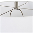 Uttermost Mountainscape Steel and Ceramic Table Lamp in Nickel/Gray/Off White
