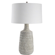 Uttermost Scouts Farmhouse Steel and Ceramic Table Lamp in Gray/Off White
