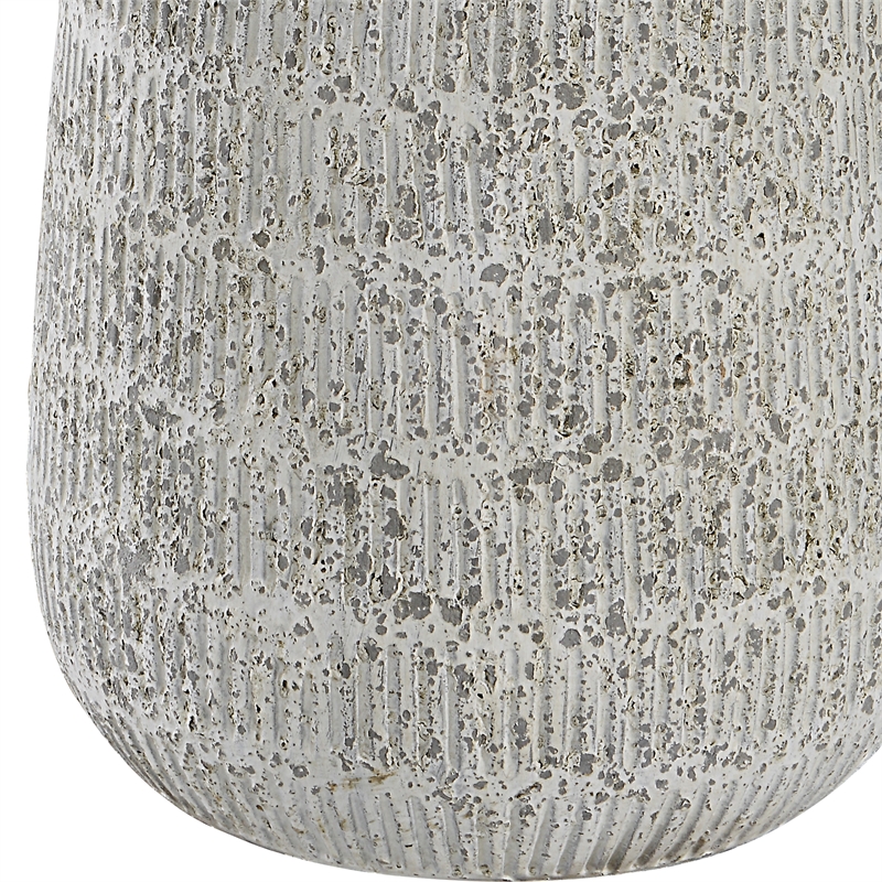 Uttermost Scouts Farmhouse Steel and Ceramic Table Lamp in Gray/Off White