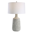 Uttermost Scouts Farmhouse Steel and Ceramic Table Lamp in Gray/Off White