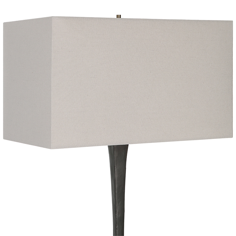 Uttermost Reydan Transitional Fabric and Cast Iron Table Lamp in Black