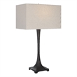 Uttermost Reydan Transitional Fabric and Cast Iron Table Lamp in Black