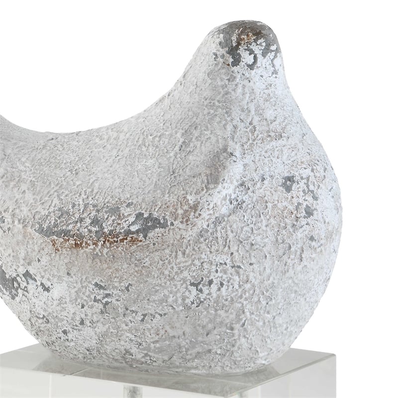 Uttermost Better Together Polyresin Bird Sculptures in Gray/Silver (Set of 2)