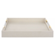 Uttermost Wessex Contemporary Metal and Faux Shagreen Tray in White