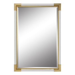 Uttermost Malik Transitional MDF and Metal Mirror in White Finish