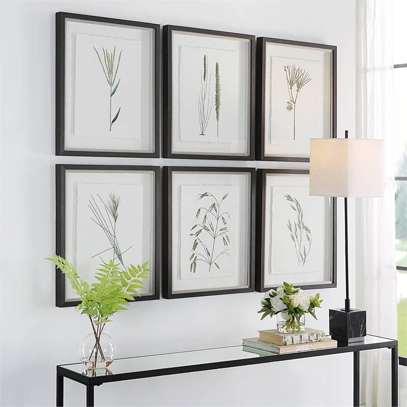 Uttermost Forest Finds Plastic and Paper Framed Prints in Brown/Green (Set of 6)