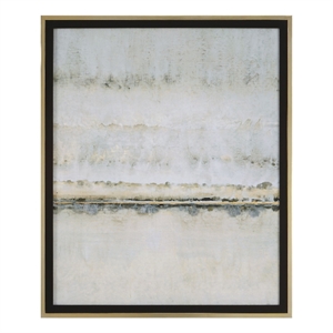Uttermost Gilded Horizon Wood Paper and Glass Print in Black/Brown/Gold/Gray