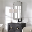 Uttermost Pali Contemporary MDF and Metal Mirror in Black/Gold