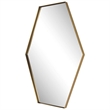 Uttermost Ankara Hexagon Metal MDF and Glass Mirror in Brass/Gold