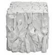 Uttermost Teak Root Farmhouse Teak Wood Bunching Cube in Whitewashed Finish