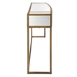 Uttermost Reflect Transitional Metal Glass and MDF Console Table in Gold