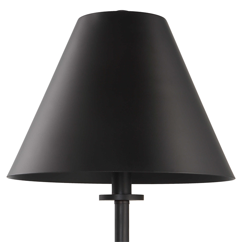 Uttermost Pilot Contemporary Metal and Marble Buffet Lamp in Black