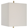 Uttermost Escort Contemporary Metal Marble and Fabric Buffet Lamp in Brass/Gold