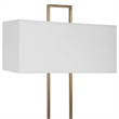 Uttermost Column Metal Steel and Marble Table Lamp in Brass/Gold/White