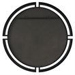 Uttermost Quadrant Round Contemporary MDF and Metal Mirror in Black