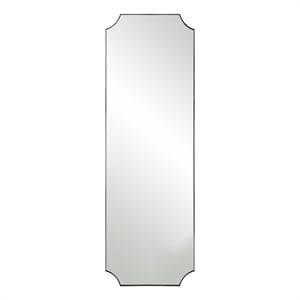 Uttermost Lennox Transitional Metal MDF and Glass Tall Mirror in Nickel/Silver