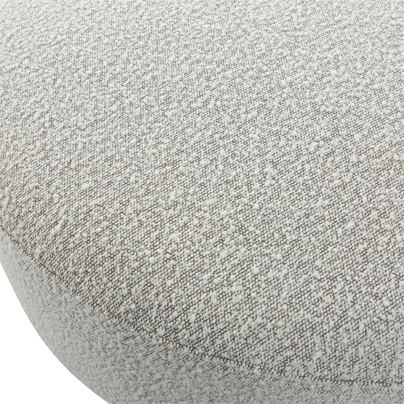Uttermost Avila Contemporary Wood Foam and Fabric Ottoman in Gray/Woodtone