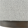 Uttermost Avila Contemporary Wood Foam and Fabric Ottoman in Gray/Woodtone