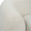 Uttermost Capra Contemporary Fabric and Wood Art Deco Swivel Chair in White
