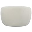 Uttermost Capra Contemporary Fabric and Wood Art Deco Swivel Chair in White
