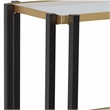 Uttermost Kentmore Contemporary Metal and Tempered Glass Etagere in Black/Gold