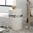 Uttermost Comanche Farmhouse Ceramic Garden Stool in Off White Finish
