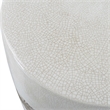 Uttermost Comanche Farmhouse Ceramic Garden Stool in Off White Finish