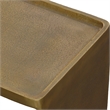 Uttermost Derwent Modern Aluminum Side Table in Antique Brass