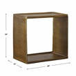 Uttermost Derwent Modern Aluminum Side Table in Antique Brass