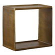Uttermost Derwent Modern Aluminum Side Table in Antique Brass