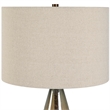 Uttermost Baltic 1-Light Glass & Fabric Table Lamp in Light Beige/Rustic Bronze
