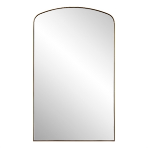 Uttermost Tordera Arch Floating Transitional Stainless Steel Mirror in Brass
