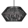 Uttermost Suva 4-Light Transitional Steel & Rattan Pendant in Matte Black