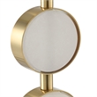Uttermost Three Rings 1-Light Metal & Fabric Table Lamp in Brushed Brass/White