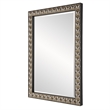 Uttermost Silvio Contemporary Iron Metal/Ceramic Vanity Mirror in Antique Silver