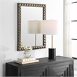 Uttermost Silvio Contemporary Iron Metal/Ceramic Vanity Mirror in Antique Silver