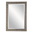 Uttermost Silvio Contemporary Iron Metal/Ceramic Vanity Mirror in Antique Silver