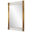 Uttermost Nera Contemporary Stainless Steel/Acrylic Mirror in Brass/Clear